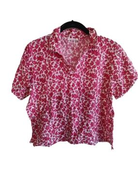 Monoprix Femme Floral Collar Women's Shirt